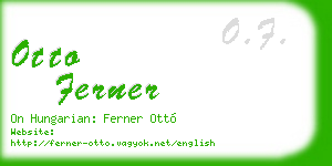 otto ferner business card